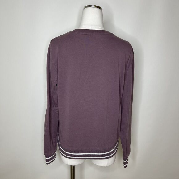 FILA Light Purple Crew Neck Sweatshirt, Striped, Womens Size Medium, Logo Patch - Picture 3 of 9